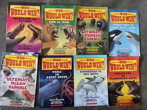 Who Would Win By Jerry Pallotta 8 Paperback Book Lot ~ T-Rex ~ Grizzly ~ Python - Picture 1 of 1