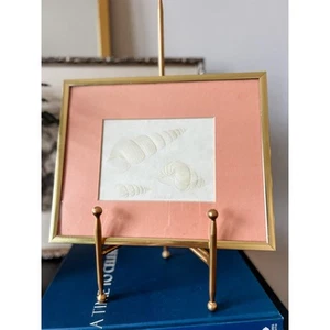 Framed Riviera Originals “Wentletrap” Embossed Shell Print | Vintage Coastal - Picture 1 of 6