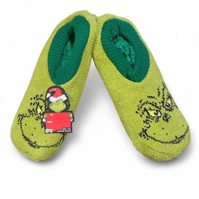 Calcetines Zapatilla Dr. Seuss The Grinch Bioworld Nuevos - Talla Única Se Adapta a la mayoría Foto 1 de 4