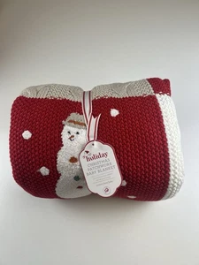 Pottery Barn Baby Holiday Christmas Patchwork Baby Blanket - 30” x 40” - New - Picture 1 of 8