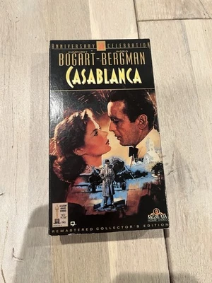 Casablanca 1992 VHS 50th Anniversary Edition Humphrey Bogart Ingrid Bergman - Image 1 of 4