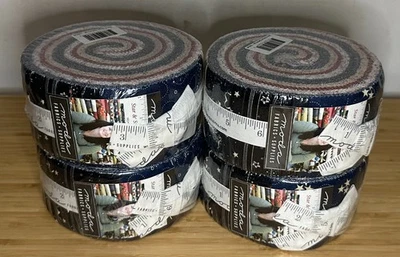 Moda Fabric Supplies "Star & Stripe Gathering" Jelly Roll LOT 4x *SEALED* quilt - Image 1 of 4