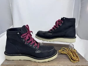 Danner Men's Bull Run Moc Toe 6" Work Boot Steel Toe #15589 SZ 7 Black 2 laces - Picture 1 of 24