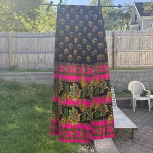 VTG 60's Wrap Skirt"New Issues"a Division Jonathan Logan Maxi Skirt/Psychedelic  - Picture 1 of 7