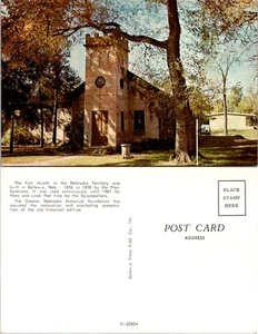 Historische Nebraska Kirche Postkarte - Bellevue, 1856-1858 Architektur und Geschichte - Bild 1 von 1