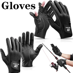 Guantes de pesca deportivos al aire libre de cuero para hombres y mujeres para montar en bicicleta a prueba de viento - Imagen 1 de 18