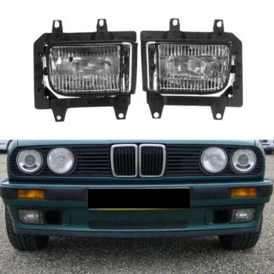Par de faros antiniebla transparentes para parachoques delantero para BMW E30 318i 318is 325i 1985-1993 Foto 1 de 4