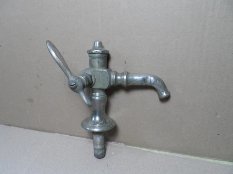Antique Nickel Plated Brass Faucet Spigot Cover