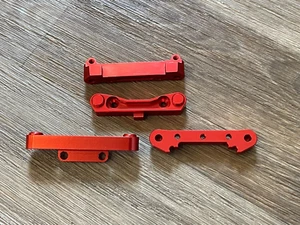 Arrma 1/8 Kraton 6s BXL Aluminum Front and Rear Suspension Arm Mount Red - Picture 1 of 3