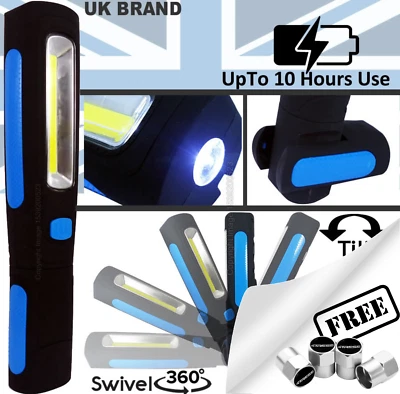 Led Work Light Torch Rechargeable 3W COB USB Portable Spotlight SWLR27+CP - Image 1 of 4