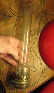 Couronne de Bobèche à Mêche Verre Félé Pièce détachée d Ancienne Lampe a pétrole - Picture 1 of 10