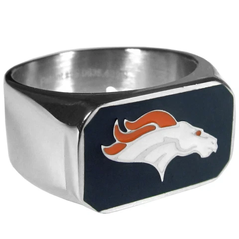Denver Broncos Steel Ring Bottle Opener Size 10 - NFL Football Cover