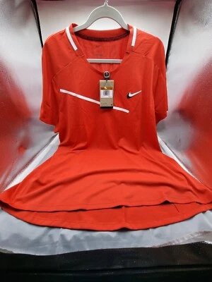 $100 Hombres Talla XXL Nike Court Slam Dri-FIT Tenis Polo Habanero Rojo DD8309-634  Foto 1 de 4