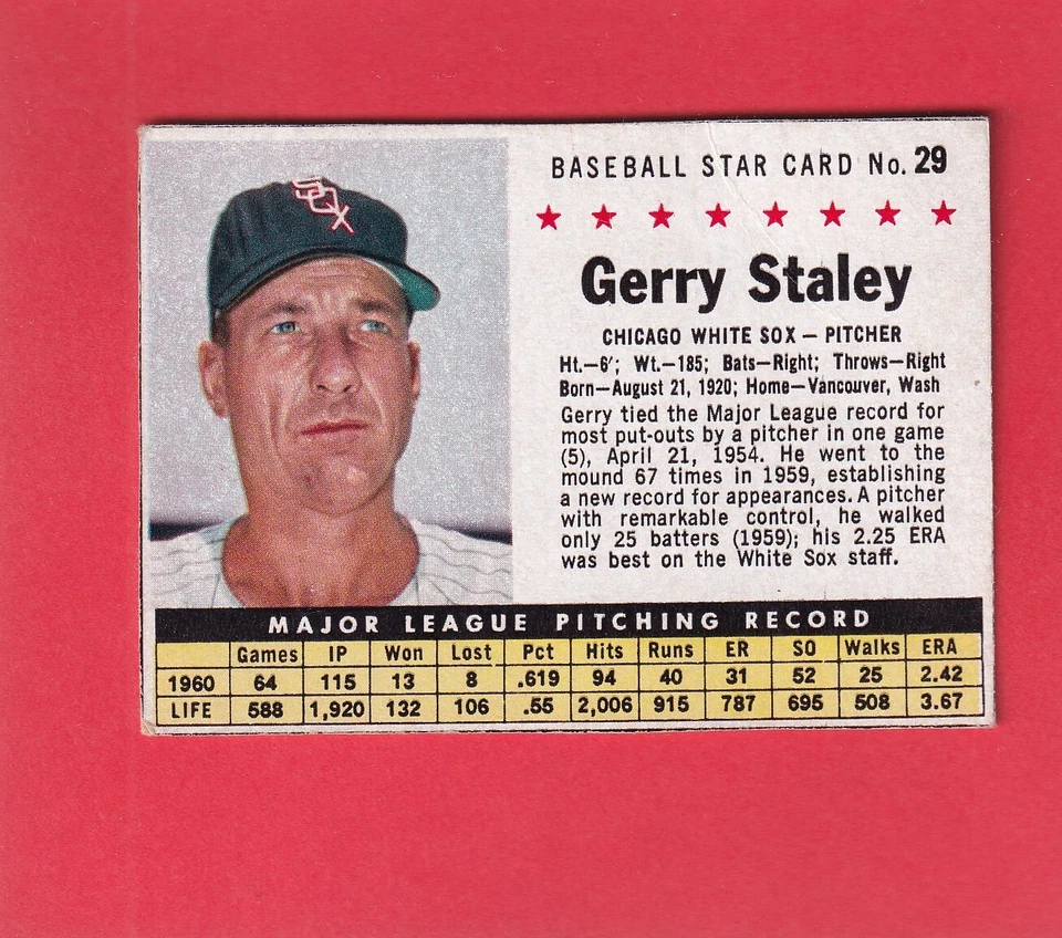 1961 Post Cereal Baseball (#8-199) - Pick A Card, G-MT condition - Image 1 of 1