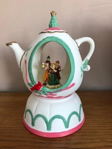 Enesco - Caroller Teekanne drehbar Musical - 1990 - mit Originalkarton - Bild 1 von 5