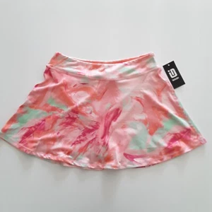 ID Ideology Girls Size L Scratched Paint Skort Pink Shock Elastic Waist - Picture 1 of 10