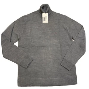 Pretty Green Merino Roll Neck Knitted Jumper, Size M, Grey - Picture 1 of 17