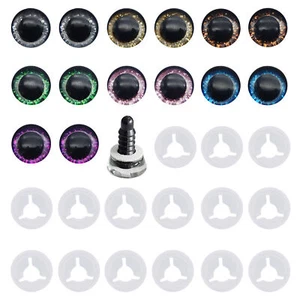 7pair/pack Colorful 12mm Plastic 3D Safety Eyes with Washers for Toy Doll Making - Picture 1 of 12