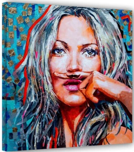 Kate Moss Pop Face Abstract Art Modern Picture 100x100 Top Current PR4 - Picture 1 of 4