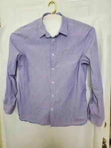 Calvin Klein Slim Fit Men's Shirt Long Sleeve Plaid Purple Size XL (A12) - Picture 1 of 7