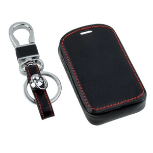 Funda de llavero negra de cuero PU 4 botones apta para Mazda 3 6 CX4 CX-30 - Imagen 1 de 5