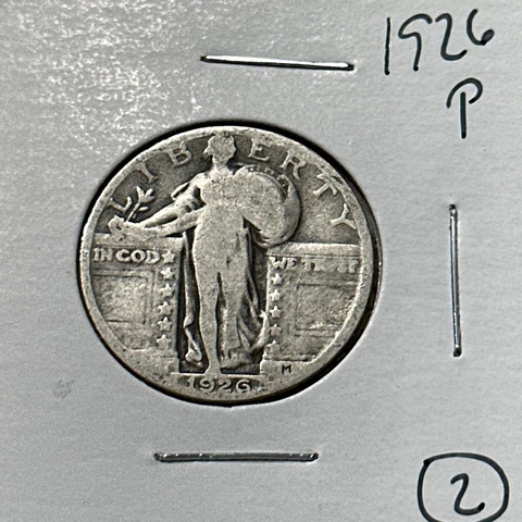 1926 Standing Liberty Quarter Silver Free Shipping Cover