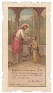 IMAGE PIEUSE HOLY CARD SANTINI La Communion de St-Jean Boumard & fils - Picture 1 of 1