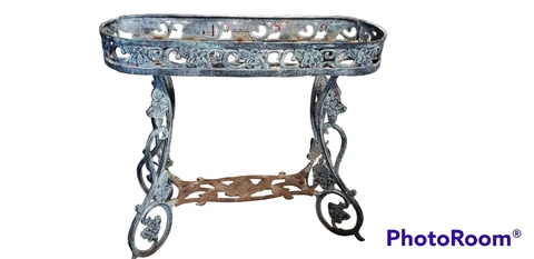 VINTAGE VICTORIAN CAST IRON ROSE VINE PLANT STAND HERB PLANTER POTTERS TABLE Cover