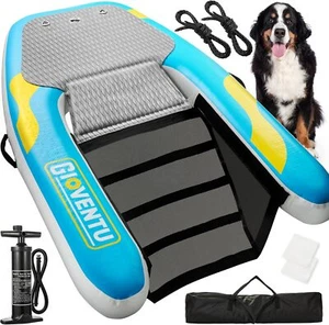 Inflatable Dog Pool Water Ramp 62"x 40" Extra Large Dog Boat Ramp for Dog 220lbs - Picture 1 of 6