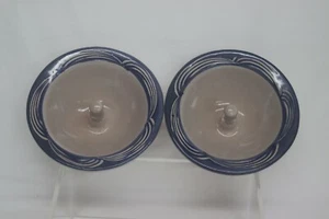 Original Apple Baker Baking Dish Blue Swirl Pattern Set of 2 from Paris ME USA - Picture 1 of 4