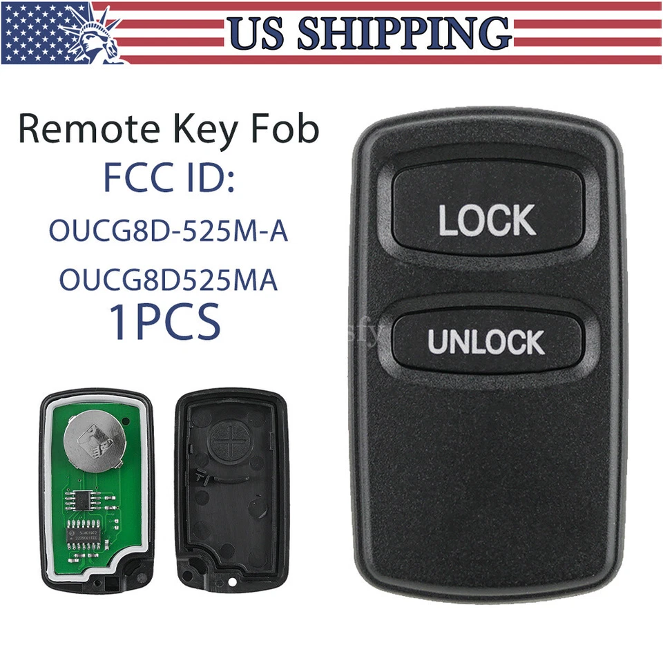 Llavero remoto para coche Mitsubishi Eclipse Lancer Outlander OUCG8D-525M-A + chip Foto 1 de 4