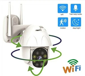 Telecamera IP wireless 1080P WIFI esterna CCTV HD PTZ telecamera sicurezza domestica intelligente IR 360 - Foto 1 di 12