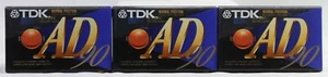 TDK - AD 90 IECI / TYPE I - 3x Leerkassette versiegelt Blank Cassetten - Sealed - Bild 1 von 2