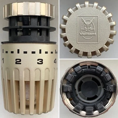 Vaillant 9608 VRH RL Thermostatic Head Gold - Image 1 of 4