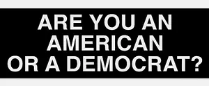 Are You American Or A Democrat Patriot USA Präsident 2024 Vinyl Aufkleber - Bild 1 von 1