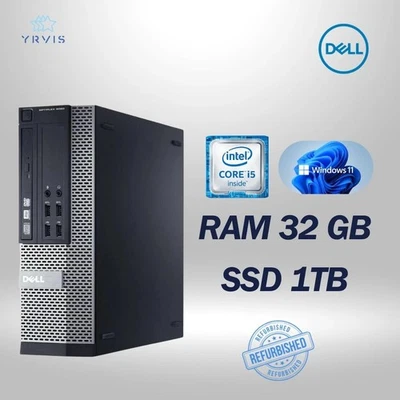 PC DESKTOP DELL 9020 SFF INTEL I5 RAM 32GB SSD 1TB WIN 11 PRO RICONDIZIONATO - Immagine 1 di 4