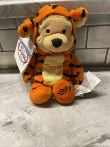 The Disney Store - Winnie the Pooh Bean Bag Plush 8” POOH AS TIGGER - Picture 1 of 5