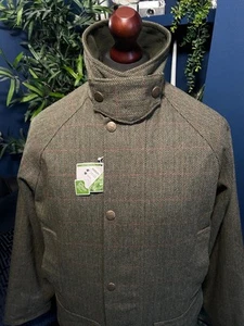 Hoggs Of Fife Field Pro Helmsdale Tweed Waterproof Coat Green Hunting Men Small - Picture 1 of 7