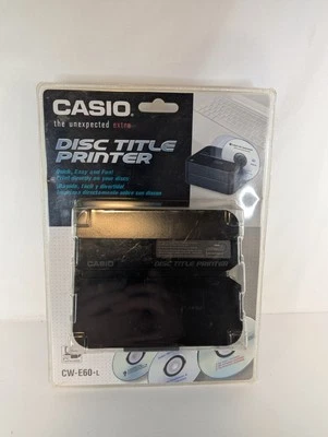 NOS Sealed Casio CW-E60-L CD/DVD Disk Disc Title Printer - Image 1 of 4