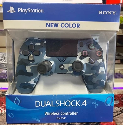 New: Sony Playstation PS4 Dualshock Controller Blue Camo, Shelf wear/Minor DMG - Image 1 of 2