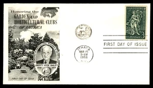 Mayfairstamps US FDC 1958 Gardening and Horticulture Liberty Hyde Bailey First D - Picture 1 of 2