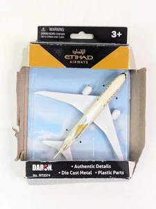 Etihad Airways Airlines Plane Diecast Toy Boeing 787 Daron Model RT2374 New - Picture 1 of 24