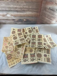 Pacchetto tatuaggi temporanei vintage anni 70 80 Roskam's Funky Hippie decalcomanie corpo lavabile - Foto 1 di 7