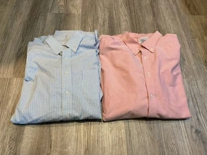 L.L. Bean Button-Down Dress Shirt Men's Size 17 1/2-36 Lot Of 2 - Picture 1 of 11