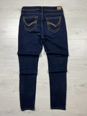 Pantalones de mezclilla Jordache de tiro bajo para mujer Y2K hip hop bordados ajustados Foto 1 de 4