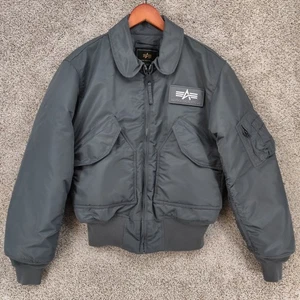 Alpha Industries Flyers CWU 45/P Jacket Adult Mens Small Grey Flight Bomber - Picture 1 of 21