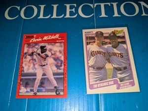 1990 Fleer Dynamic Duo #637 Will Clark / Kevin Mitchell Giants Both Cards🔥⚾ - Picture 1 of 4