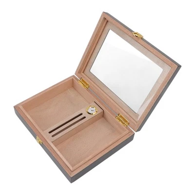 (Schwarz)Zigarrenhumidoren Box Hochwertiger Zedernholz Zigarrenhumidor DO - Bild 1 von 4
