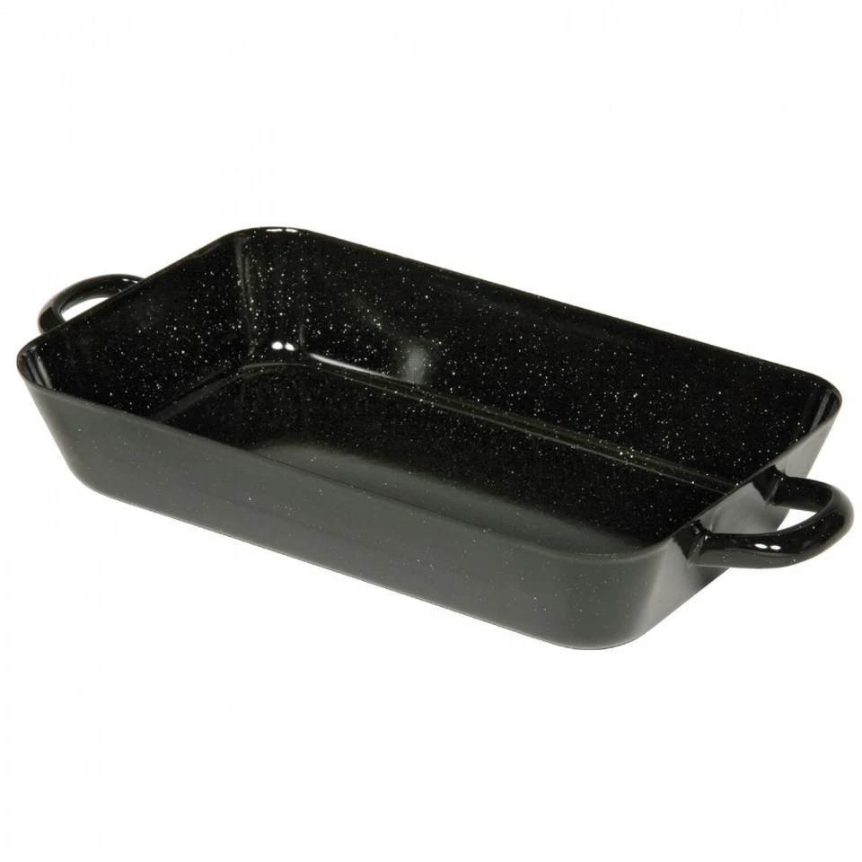 Riess Bratpfanne 29x18x5cm Profi Emaille schwarz Auflaufform Bräter Spülmaschine - Bild 1 von 1