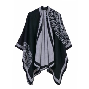 Luxury Celeb Cashmere Like Poncho Blanket Wrap Shawl Scarf Cape Bohemia Stylish - Foto 1 di 14